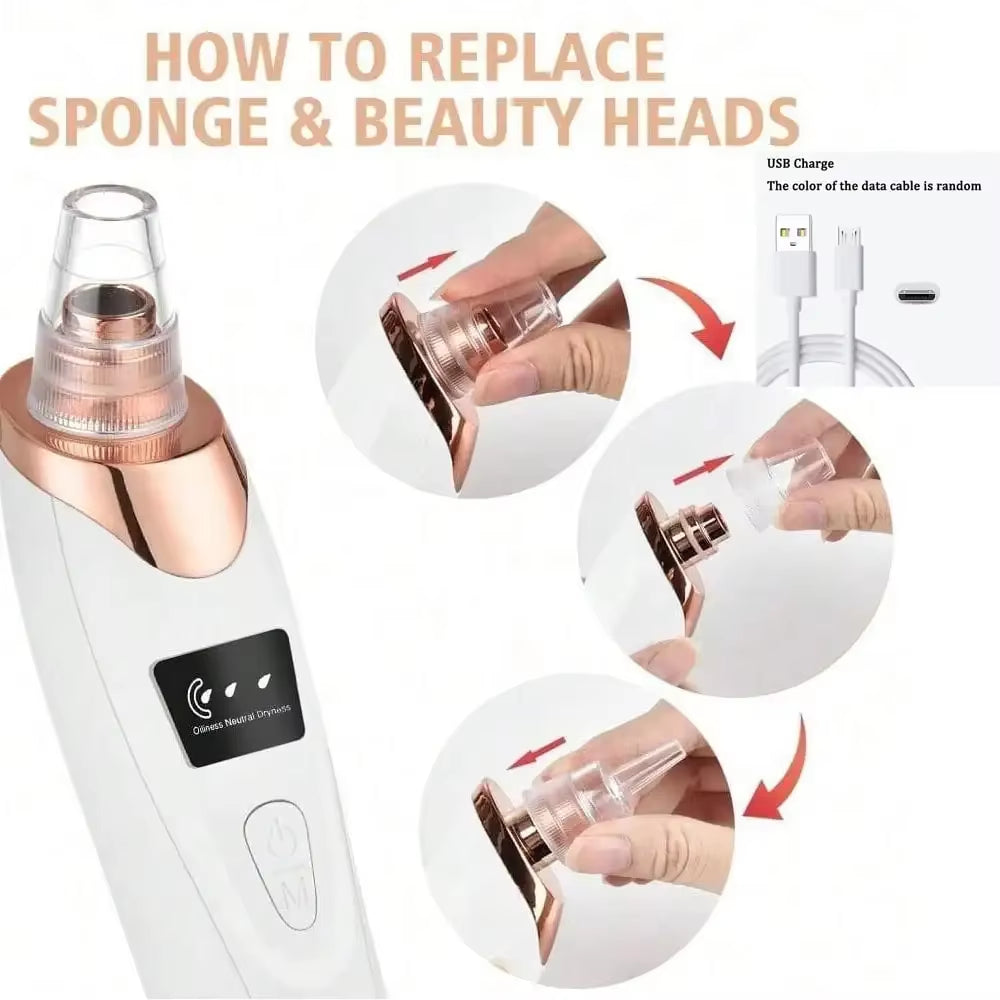 Electric Pore Cleaner & Blackhead Remover – Deep Cleansing Facial Vacuum Tool